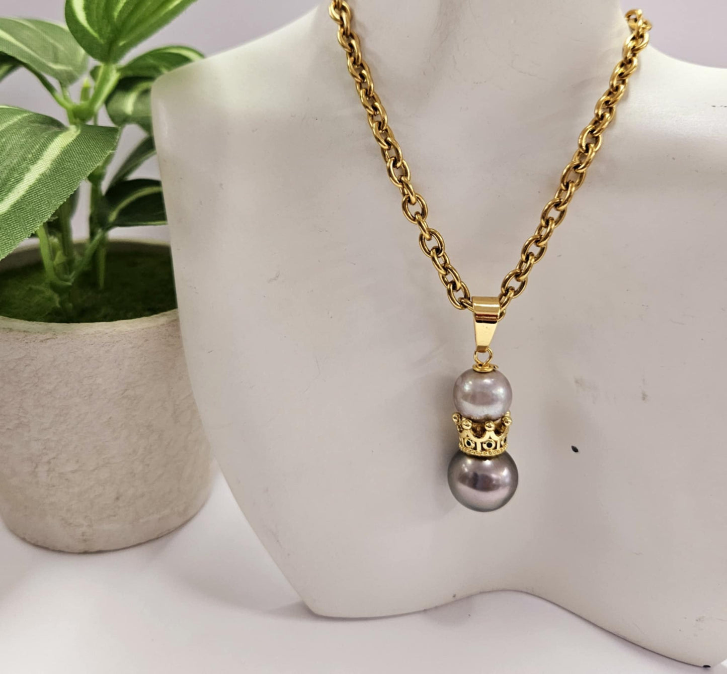 Double Tahitian Pearl Necklace