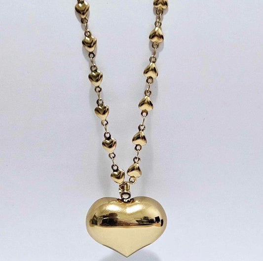 Heart Filled Necklace Chain Water-Proof & Non Tarnishing Necklace