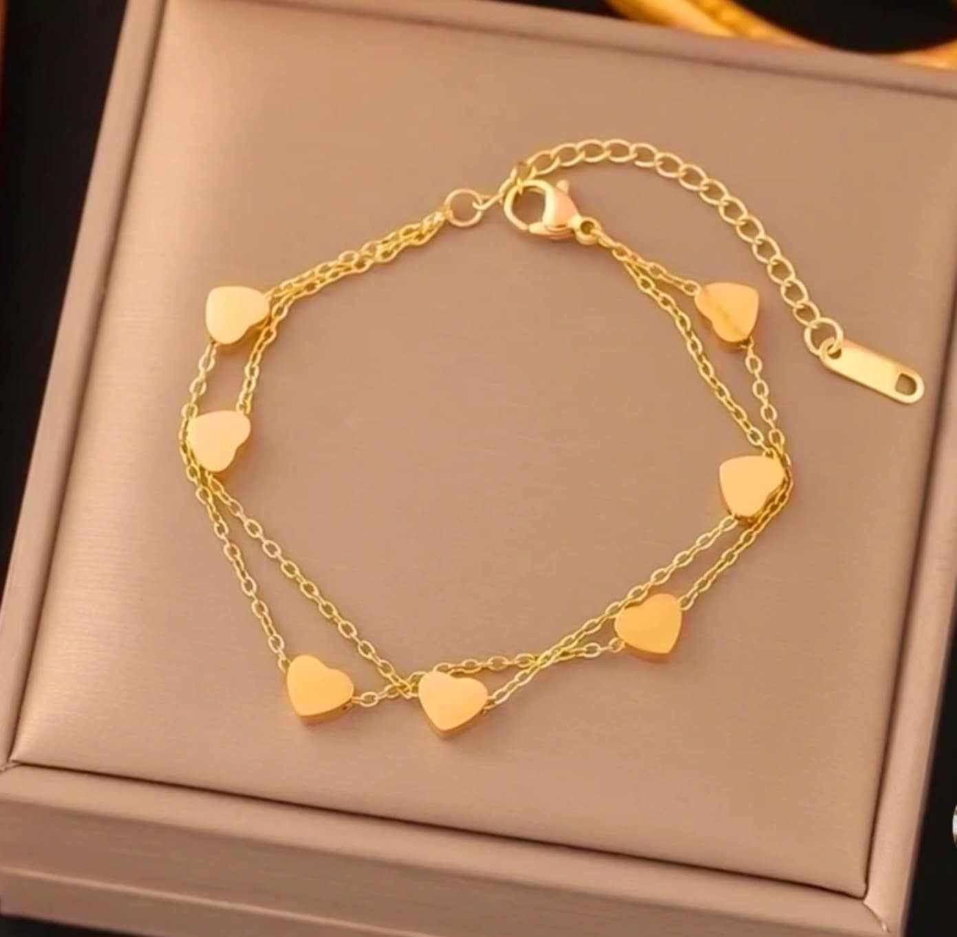 Heart Filled Bracelet Water-Proof & Non Tarnishing Bracelet