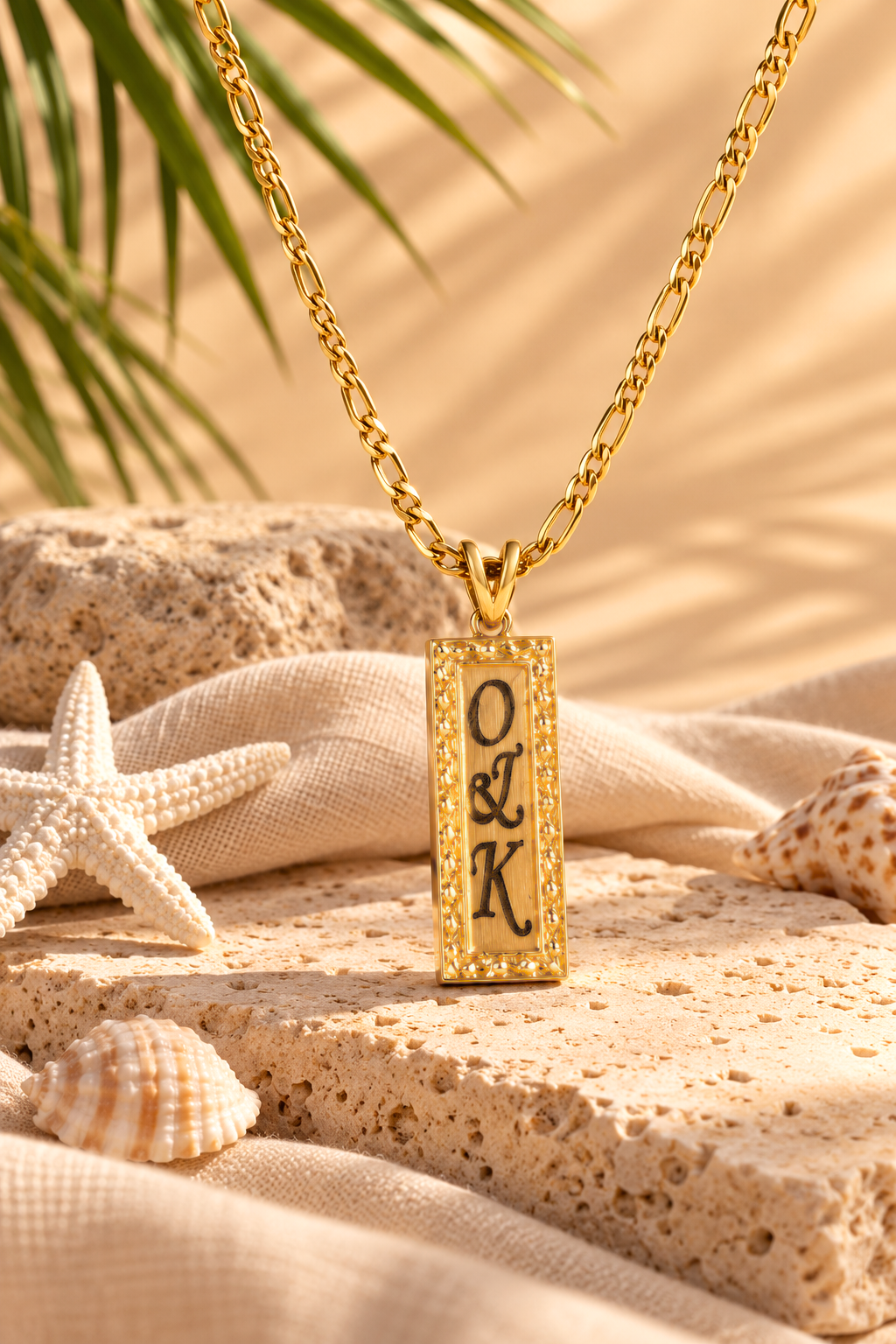 Initials Square Pendant