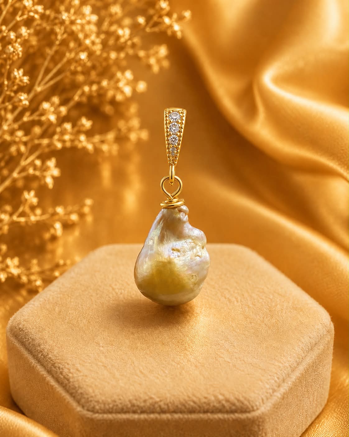Golden Pearl Pendant