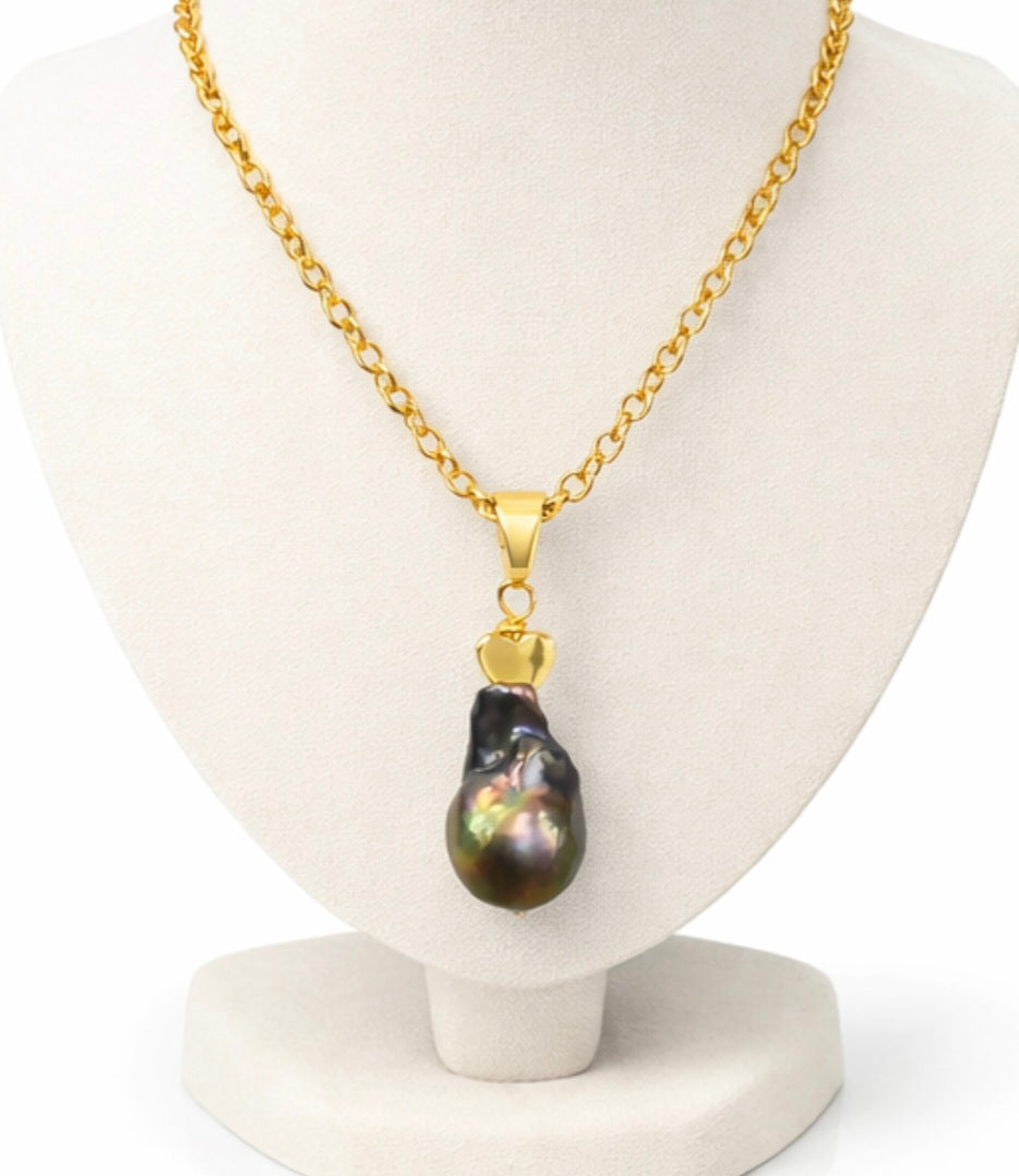 Unique Natural Baroque Pearl Necklace + Non tarnish & Waterproof!