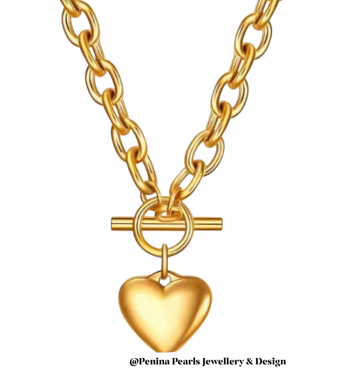 Heart-Shape Water-Proof & Non Tarnishing Necklace