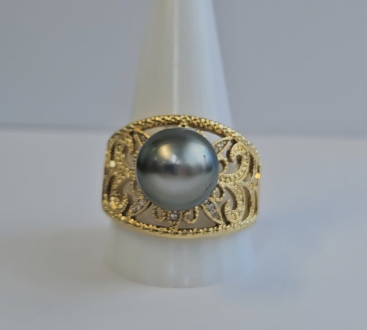 AVAIMOANA - GOLDFILLED CZ DIAMOND RING