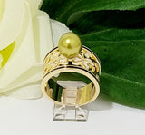 PUAMERIA #3 Green Shell Pearl Ring