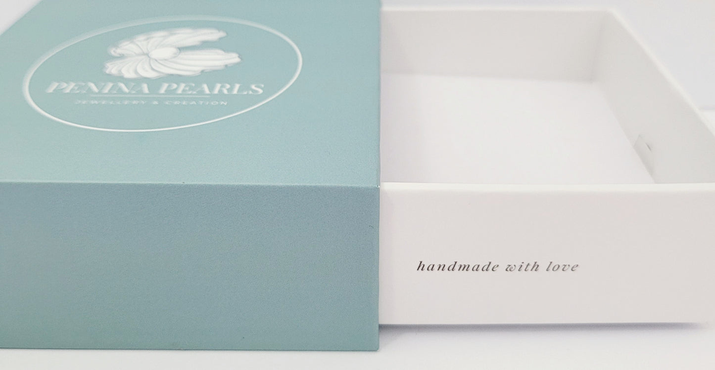 GITA- 6 Multiple Pearls Horizontal Pendant Necklace