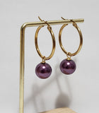Double Purple Premium Swarovski Pearls Set