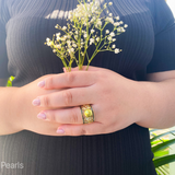 PUAMERIA #3 Green Shell Pearl Ring