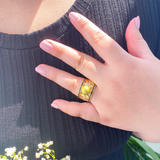 PUAMERIA #3 Green Shell Pearl Ring