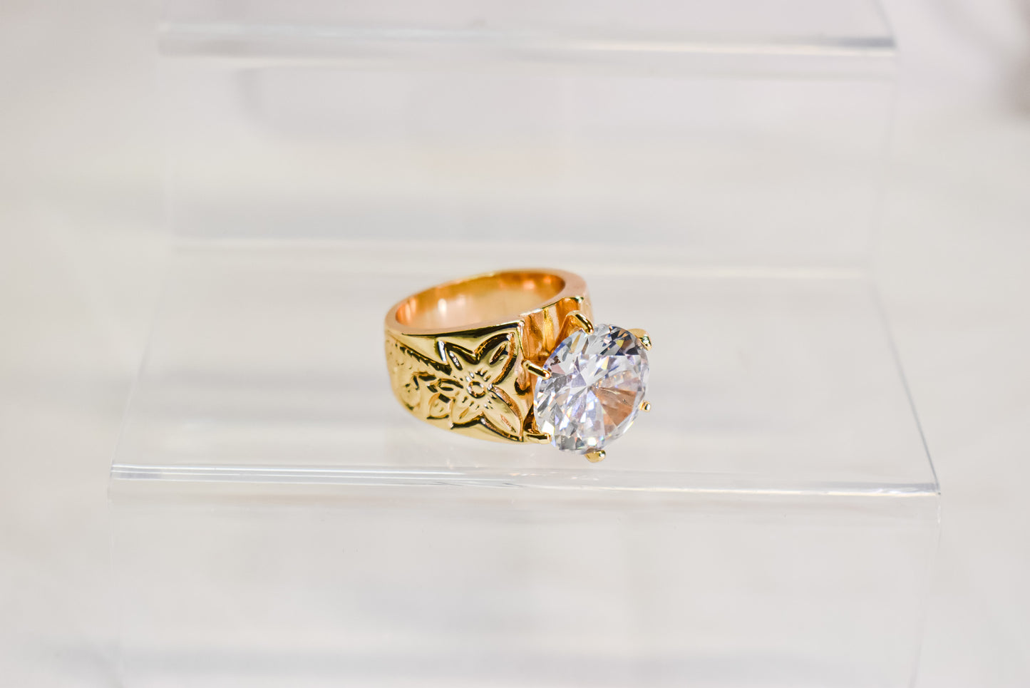 AVAIMOANA - GOLDFILLED CZ DIAMOND RING