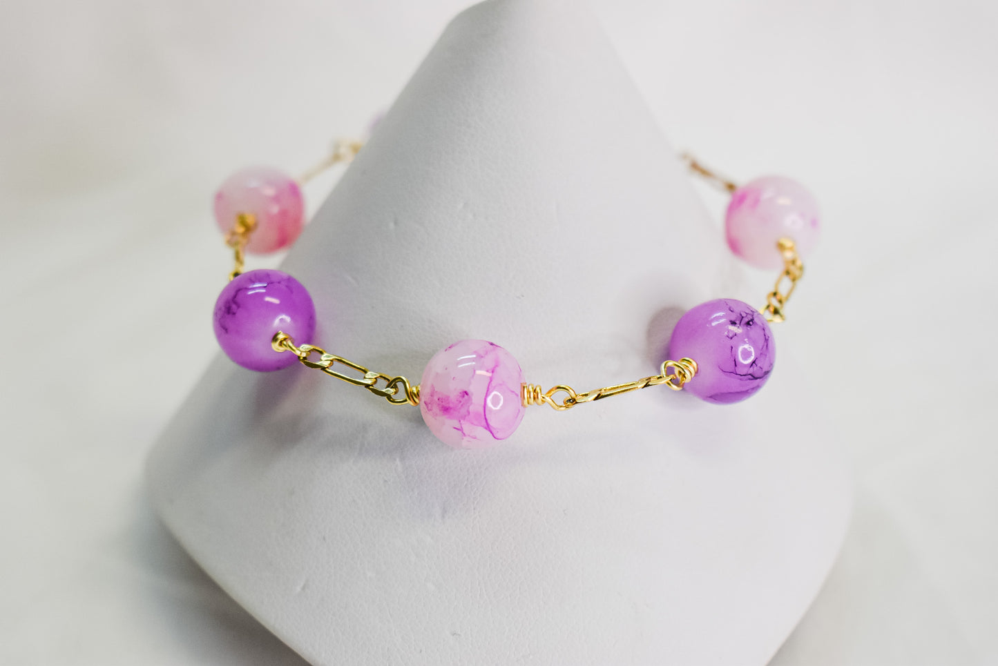 KEHLARA - PURPLE GEMSTONE GOLDFILLED BRACELET