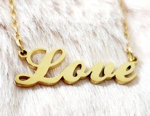 "Love" Personalised Pendant Necklace