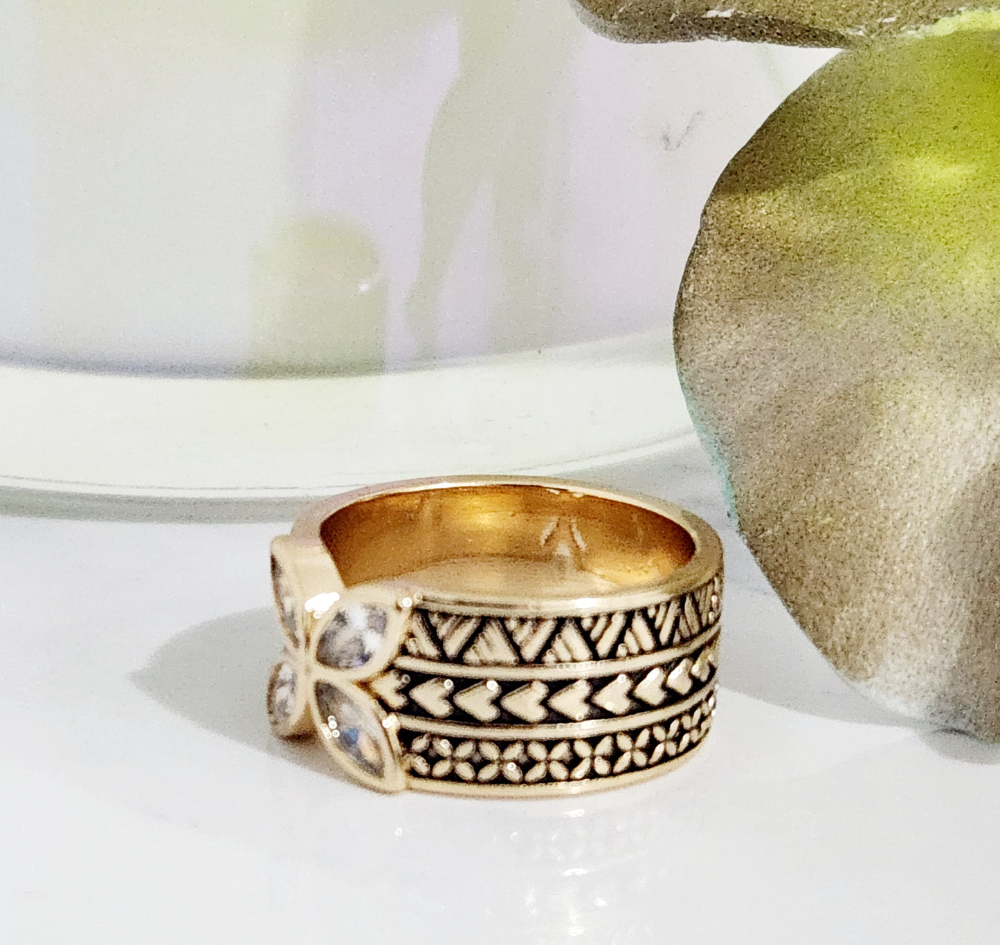 Butterfly Pattern Tribal Design Ring