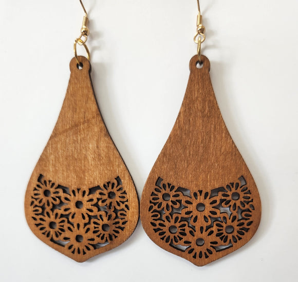 TEARDROP TAPA DESIGN STATEMENT EARRINGS