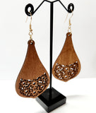 TEARDROP TAPA DESIGN STATEMENT EARRINGS