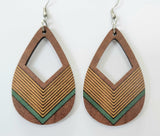 TEARDROP SUZANNA TAPA DESIGN STATEMENT EARRINGS