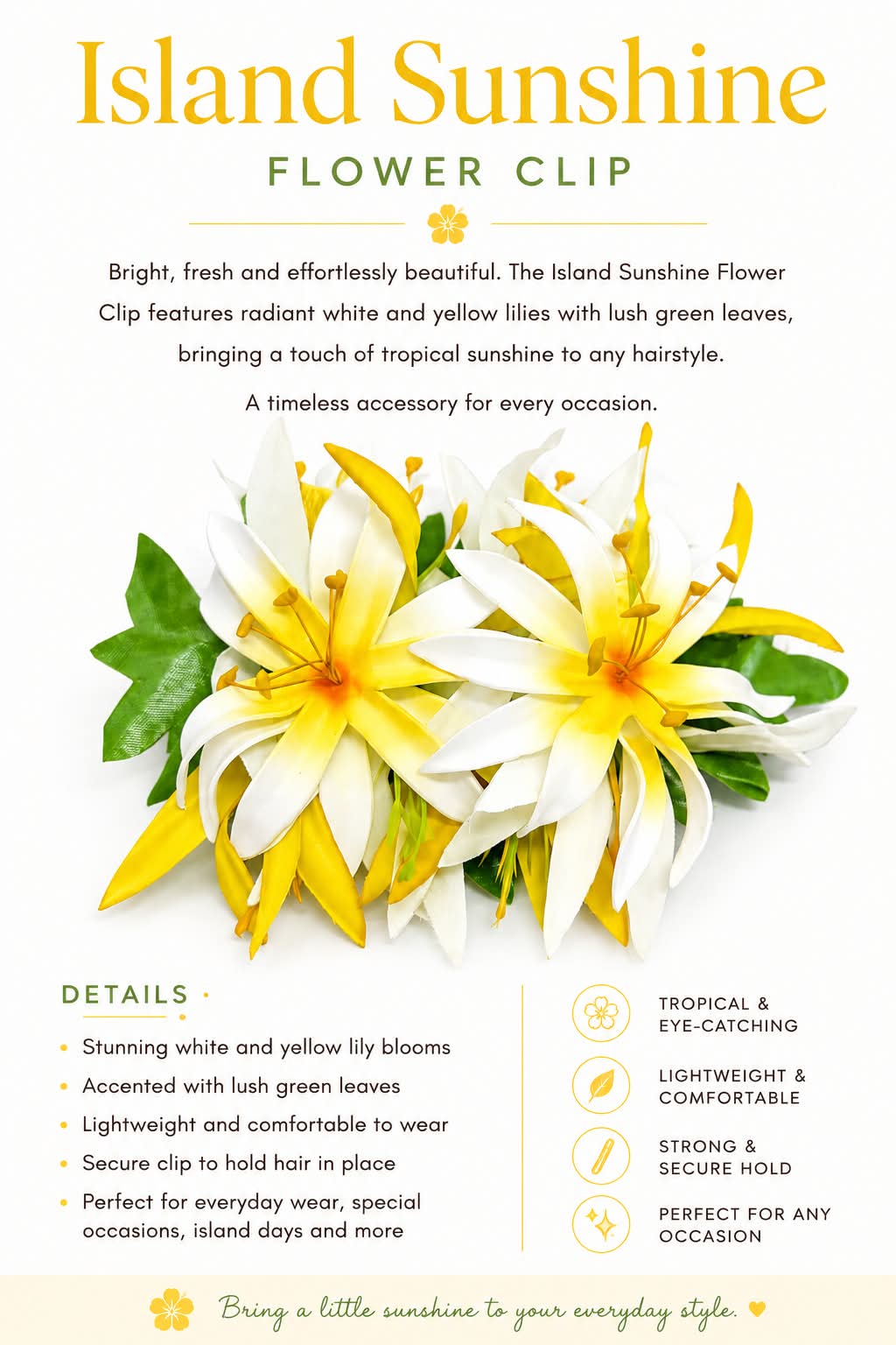 Island Sunshine Flower Clip