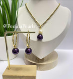 Nooryah - White & Purple Pearl Set