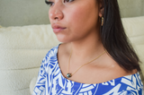 KYRA - GENUINE TAHITIAN PEARL FLOATER NECKLACE - 14K GF