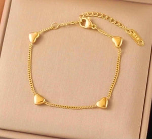Heart Filled Bracelet Water-Proof & Non Tarnishing Bracelet