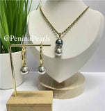 Seraphina - Black & Grey Pearl Set