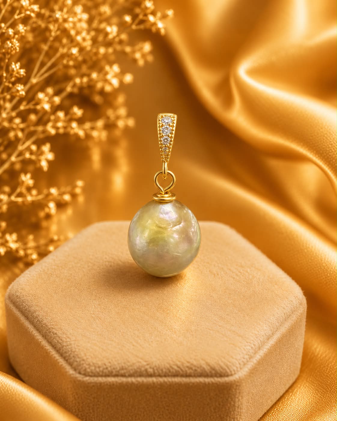 Golden Pearl Pendant