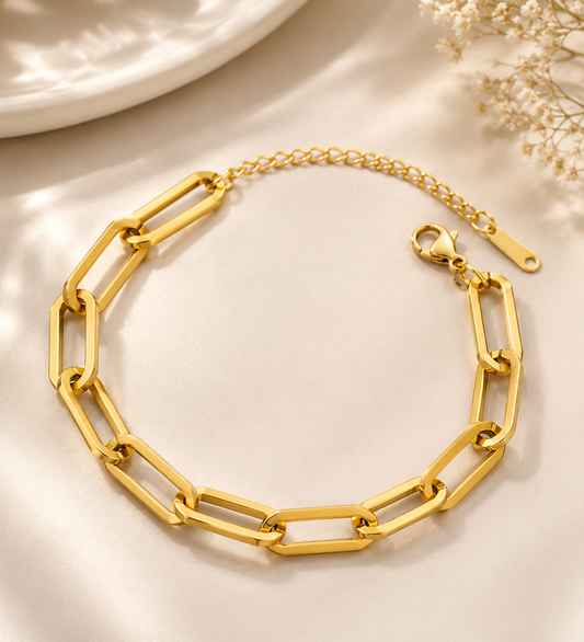 Gold Chain Bracelet 18k Gold Plated