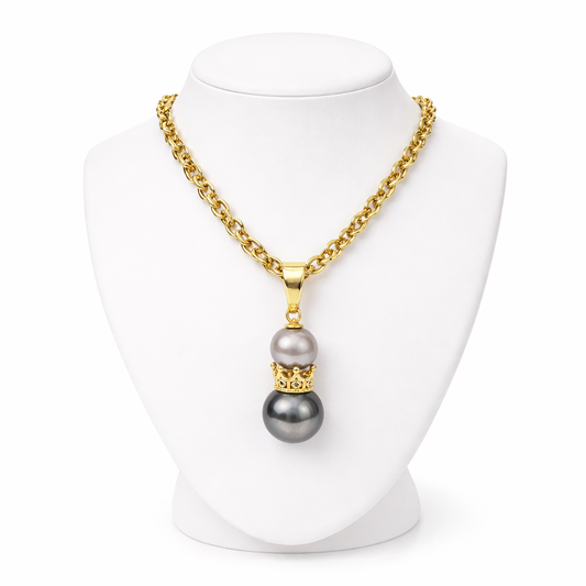 Double Pearl Necklace