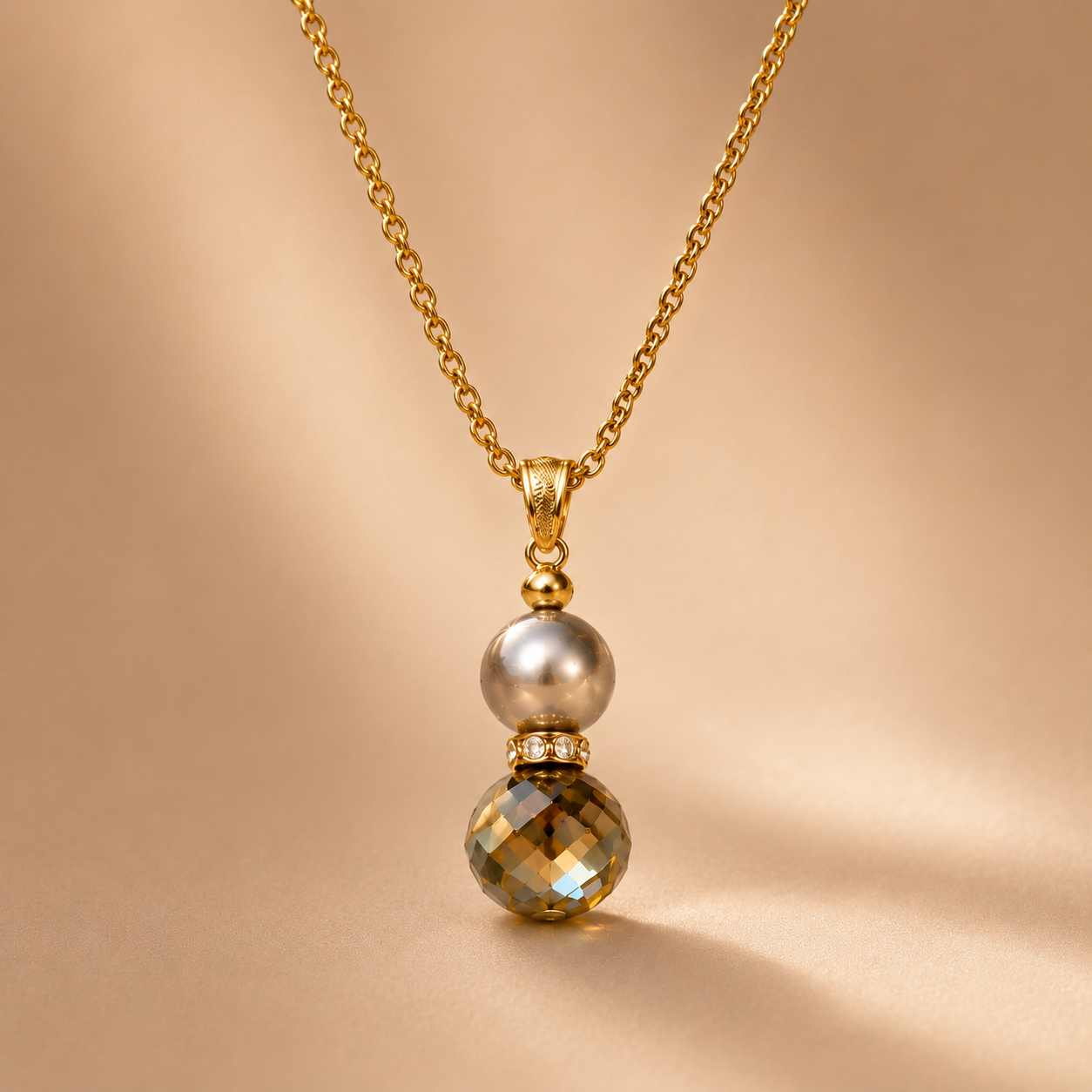 Golden Ocean Elegance Pearl Necklace