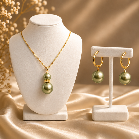 Emerald Glow Pearl Set