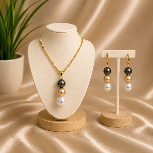 Tehani - Triple Pearl Set