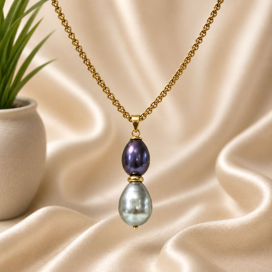 Alieta - Tahitian with Sage Green Shell Pearl