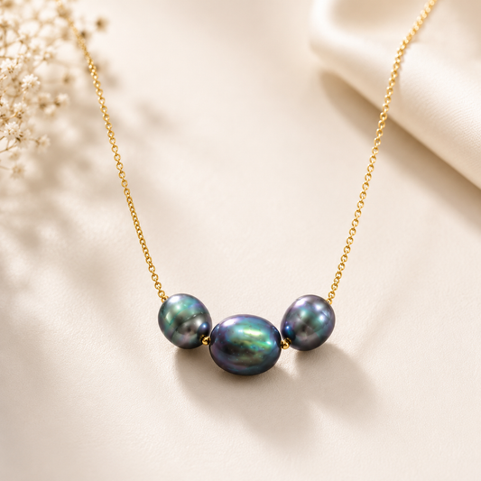 Ocean Glow Pearl Necklace - Waterproof