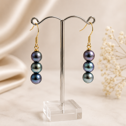 Round Tahitian Pearls Earrings (10-12mm)