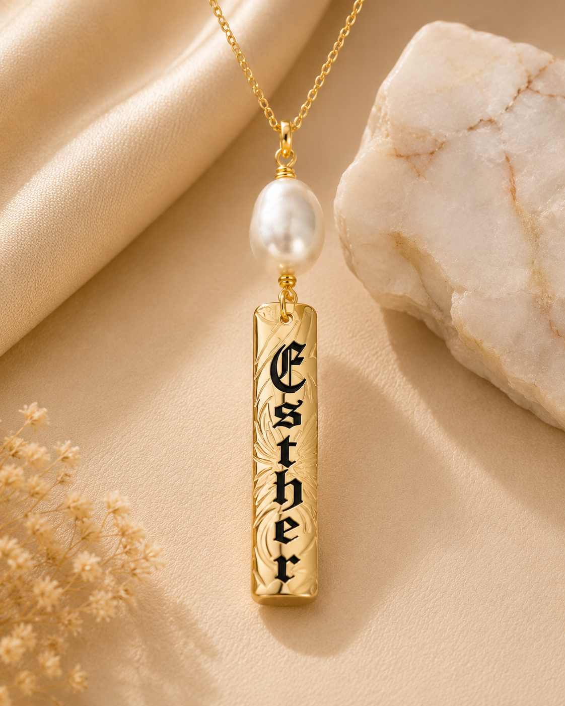 Personalised Necklace (40mm x 15mm) With Set