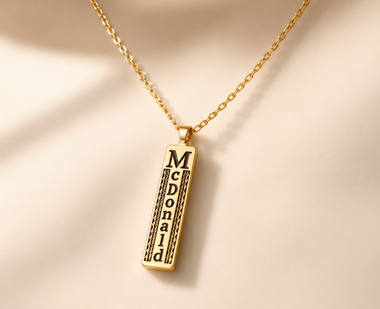 Personalised Name with  Tribal Pattern Pendant With OPTIONS Necklace