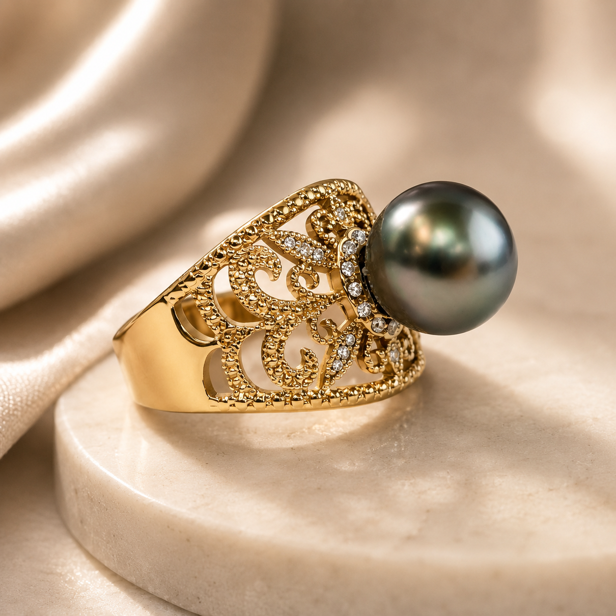 AVAIMOANA - GOLDFILLED CZ DIAMOND RING