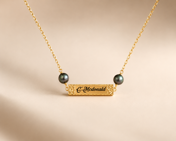 KEEP IT SIMPLE - Plain Horizontal Personalised Pendant #3 Necklace