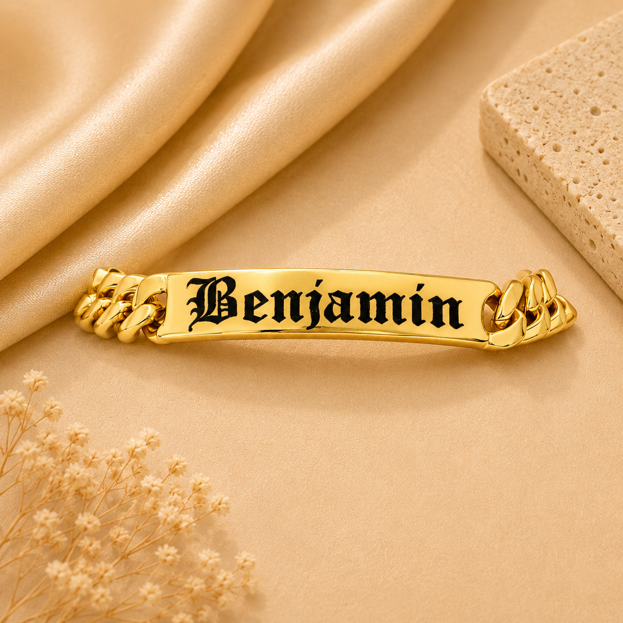 Unisex Personalised Name Engraved Bracelet - Waterproof & Non tarnish (Sample)