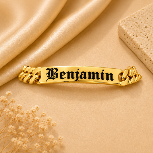 Unisex Personalised Name Engraved Bracelet - Waterproof & Non tarnish (Sample)