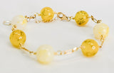 KALI - YELLOW GEMSTONE GOLDFILLED BRACELET