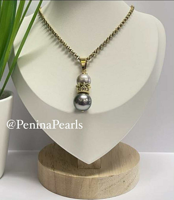 Lokelani - Duo Black Pearl Necklace
