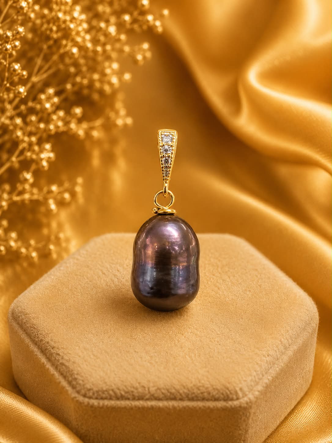 Natural Black Pearl Pendant