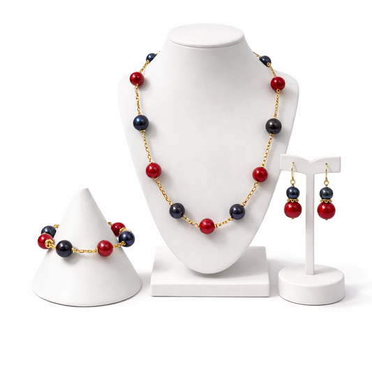Island Royal Pearl Set – Necklace, Bracelet & Drop Earrings