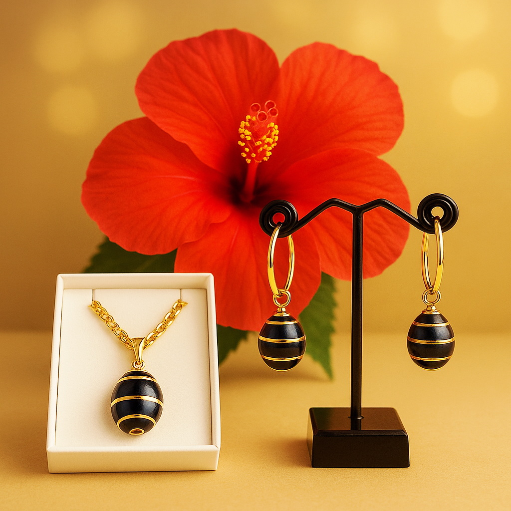 Caged Tahitian Pearl Set