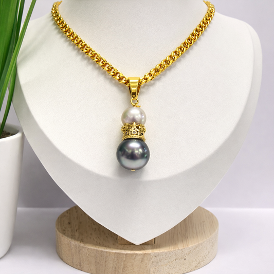 Lokelani - Duo Black Pearl Necklace