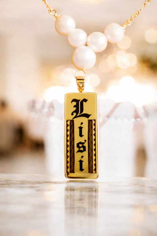 THEA – Custom Personalised Necklace Featuring 5 Natural White Pearls