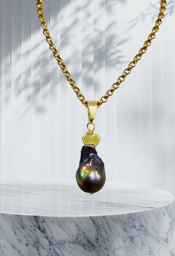 Unique Natural Baroque Pearl Necklace + Non tarnish & Waterproof!