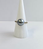 Authentic Tahitian Pearl Ring: Solid Gold filled