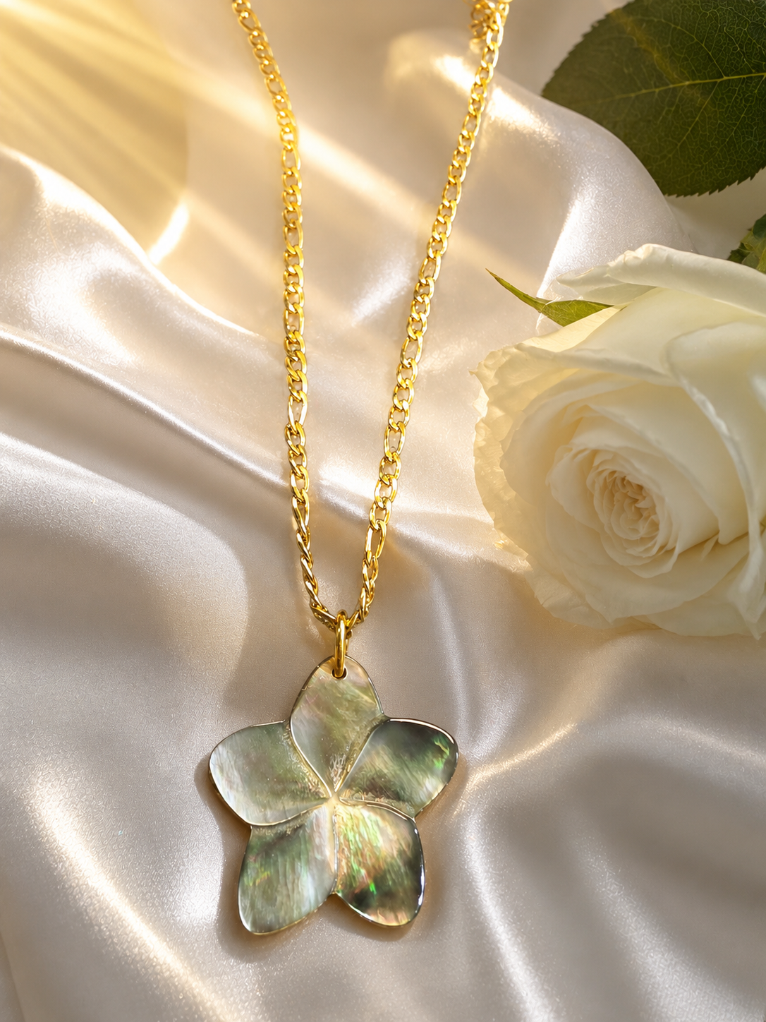 Paua flower necklace